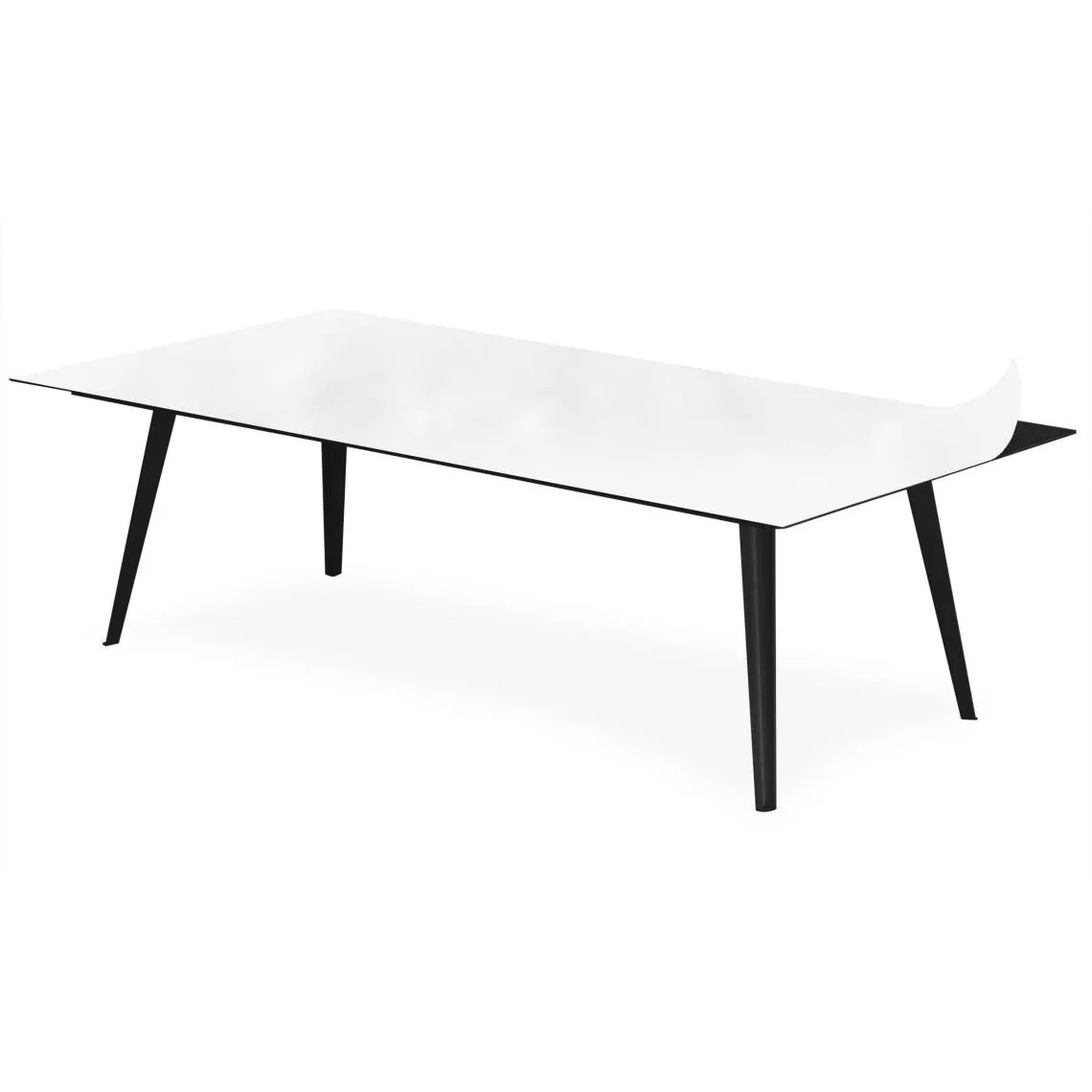 Table basse magnétique rectangulaire Bipolart Métal Noir avec 1 Top Tableau blanc effaçable | 3 Suisses